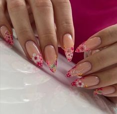 Spring Acrylic Nails, Summery Nails, Long Square Acrylic Nails, Summer Acrylic Nails, Sparkly Nails, Pink Acrylic Nails, Luxury Nails, Fire Nails