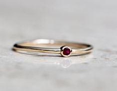 14K Gold Tiny Ruby Ring, Red Stone Ring, Burgundy Stone Ring, Dainty Jewelry, Stacking Ring, July Bi Tiny Diamond Ring, Jewelry Stacking, Red Stone Ring, Black Stone Ring, Minimal Ring, Midi Ring, Black Diamond Ring, Tiny Diamond, Stacked Jewelry