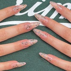 Clear Polish Nail Designs, Coffin Floral Nails, Classy Almond Nails, Gel X Nail, Pride Nails Designs, Gel X Nails, Nails Designs Short, Pride Nails, Almond Acrylic Nails