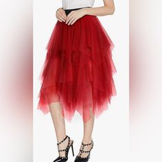 Never Worn, Sheer Tutu Skirt. Skirt Tulle, Tutu Skirt, Women Skirts Midi, Lady In Red, Midi Skirt, Coco, Womens Skirt, Dress Es, Dresses Skirts