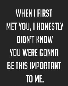 a quote that says, when first met you, honesty didn't know you were going