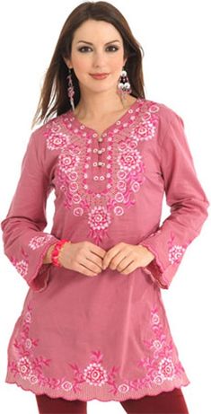 Tunic Top for Ladies, Boho Hippie  Blouse,  embroidered dress for women, Short Kurti for Women| Kurta | Women's Tunic Tops ✔Ajaijaya style presents the most gorgeous pure cotton embroidered tunics. This is a comfortable, versatile top ✔ This Extremely relaxed and comfortable cottons delicate and rich woven fabric. The material is really extremely breathable, ethnic, and lightweight ✔Sleeve:  Long sleeve  ✔It's a casual style, suitable for leisure, party and special occasions. ✔The embroidery of Short Kurti For Women, Top For Ladies, Kurti For Women, Womens Tunic Dress, Mode Rose, Hippie Blouse, Embroidered Kurti, Women Kurta, Short Kurti