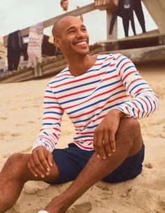 Midweight Chichester Mariner Breton Stripes, Boden Uk, Chichester, British Fashion, Red Stripe, Summer Ready, British Style, Green Stripes, Linen Pants