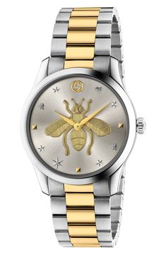 Gucci G-Timeless Bee Bracelet Watch, 38mm | Nordstrom Bee Watch, Lv Bracelet, Timeless Watch, Gucci Bee, Gucci Watches, Bee Bracelet, Timeless Watches, Swiss Army Watches, Swiss Made Watches