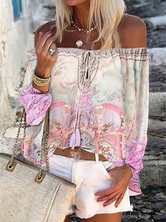 Chiffon Blouses, Mode Boho, Vintage Flare, Ladies Tops, Floral Print Blouses, Chiffon Shirt, Women Shirts Blouse, Chiffon Blouse, Boho Blouses