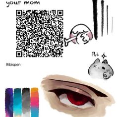 an image of a person's eye with the qr code on it