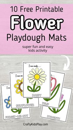 flower playdough mats Flower Playdough, Spring Kindergarten Activities, Kindergarten Art Activities, Kids Sensory Activities, Easy Kid Activities