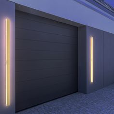 Durable and waterproof, this premium wall light features a pure aluminum lamp holder, acrylic light shell, and energy-efficient LED with a lifespan of up to 50, 000 hours, making it suitable for entryways, garage fronts, and patios.. Create a cozy ambiance with a soft and eye-friendly 3000 Kelvin (warm white) light, ideal for a wide range of spaces such as entryways, living rooms, staircases, balconies, bars, kitchens, offices, restaurants, hotels, shops, cafes, and more.. Modern Design - This wall fixtures adopts a stylish and simple appearance design, which adds a modern sense to the building wall, presents a unique lighting effect when lighting, and creates a warm and warm atmosphere. Easy to install and versatile in mounting options, this energy-saving light offers both convenience and Garage Lighting Ideas Exterior, Modern Exterior Lighting, Building Wall, Exterior Lights, House Redesign, Exterior Light Fixtures, Modern Garage, Entryway Lighting, Modern Outdoor Lighting