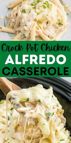 this chicken alfredo casserole is an easy and delicious dinner that's ready in under 30 minutes