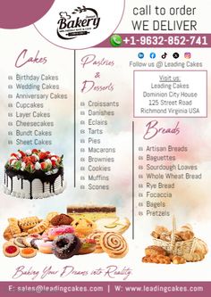 Editable Cakes, Bakers, Pastries Confectionery Desert Cake Banner Flyer Add Artisan Bread