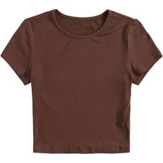 95% Polyester, 5% Spandex Stretch And Comfy Fabric,Ribbed Crop Tee Slim Fit, Soild Color, Basic Type, Short Sleeve Cropped T Shirt You Can Wear The Crop Top Along With Your Favorite Shorts, Pants, Leggings Please Refer To The Size Measurement Below Before Ordering Fitted Brown Ribbed Tops, Fitted Ribbed Brown Tops, Casual Brown Top With Ribbed Neckline, Solid Ribbed Cotton Top, Casual Ribbed Top, Basic Solid Tops With Ribbed Neckline, Basic Top With Ribbed Neckline, Basic Solid Top With Ribbed Neckline, Brown Ribbed Short Sleeve Top