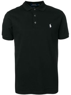 Black cotton blend contrast logo polo shirt from Polo Ralph Lauren featuring a classic collar, a front button fastening, short sleeves and a straight hem. Polo Shirt Outfit Men, Ralph Lauren Store, Polo Shirt Outfits, Shirt Outfit Men, Preppy Mens Fashion, Slim Fit Polo Shirts, Black Polo Shirt, Black Polo, Ralph Lauren Polo Shirts