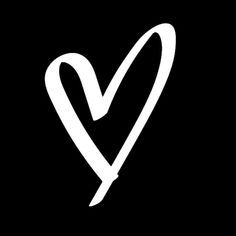 a white heart on a black background with the word love written in it's center