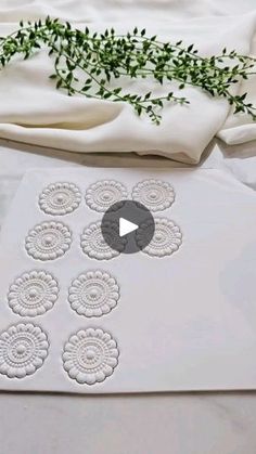 the video shows how to make crochet doily