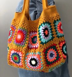 UAKISS - Black Granny Square Bag Women Colorful Cute Purse Checkered Crochet Shoulder Bags With Boho Style Yellow Black Handbags ·Height:36 cm Width:46 cm ·Manual measurement, size will have small error ·This bag is not lined. Casual Multicolor Rectangular Hobo Bag, Bohemian Crochet Satchel Bag For Shopping, Multicolor Rectangular Hobo Bag For Vacation, Multicolor Large Capacity Pouch Shoulder Bag, Colorful Large Capacity Shoulder Bag, Yellow Square Bag, Yellow Square Bags, Multicolor Crochet Travel Bag With Large Capacity, Trendy Multicolor Crochet Bag With Large Capacity