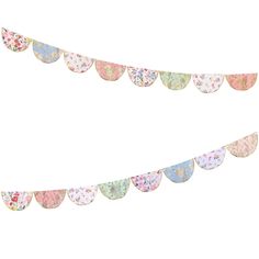 an image of a bunting banner with flowers on it