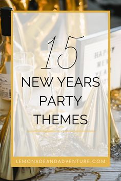 new year's party themes with champagne and confetti