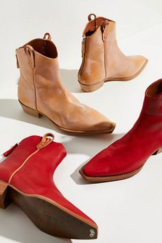 We The Free Wesley Ankle Boots | Free People Short Western Boots, Red Boots Women, Goddess Hair, Ankle Cowboy Boots, Boho Country, Fashion Festival, Shoes Boots Ankle, Western Boho, Funky Fashion