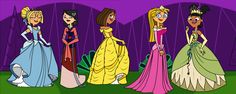 the princesses from disney's sleeping beauty are standing in front of a purple background