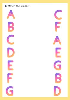 the letter g is made up of different colors and font styles, including pink, yellow, and blue