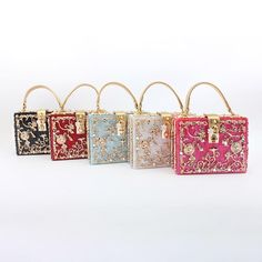 Item Type: Handbag Main Material: ABS Lining Material: Polyester Closure: Hasp Length: 19 cm / 7.48 inch Width: 7 cm / 2.76 inch Height: 15 cm / 5.91 inch Package Includes: 1 x Handbag Handbag Patterns, Luxury Flowers, Stone Pattern, Acrylic Box, Abs Material, Diamond Stone, Fun Bags, Evening Bags, Bags Women