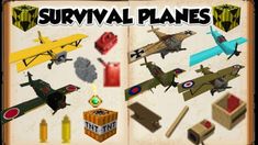 an open book with different types of planes