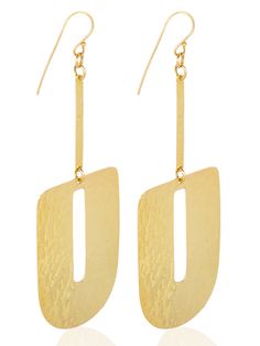 Inspired by the spirit of Africa and crafted to support local artisanal talent, these Bititi Earrings by Kenyan designer Adele Dejak are a perfect choice for all the lovers of our planet. Each pair is meticulously handcrafted from 24k gold-plated recycled brass and hammered for a subtle, light-catching finish. They make an impact on their own but can easily be stacked with an ear cuff or stud. - Hook fastening for pierced ears- 24k gold-plated recycled brass- Handcrafted from recycled and repurp African Luxury, Constellation Earrings, Red Carpet Ready, Bracelets And Necklaces, The Lovers, Gold Brass, Mini Shirt Dress, Support Local, Gold Texture