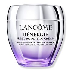 Rnergie H.P.N. 300-Peptide Anti-Aging Cream SPF 25 - BenefitsCommitted to Science & Sustainability: This unique combination of peptides in Lancme's formula is obtained from the protein extracts of three naturally derived sources, using green sciences.This innovative formula helps improve visible signs of aging, such as: wrinkles, dark spots, & lower face sagging, with clinically significant results as early as two weeks.Peptides are well known for their key role in skin renewal and are among ski Best Anti Aging Skin Products Ulta Beauty, Lancome Face Cream, Sagging Face, Lancome Renergie, Skin Renewal, Aging Cream, Self Assessment, Anti Aging Cream, Face Moisturizer