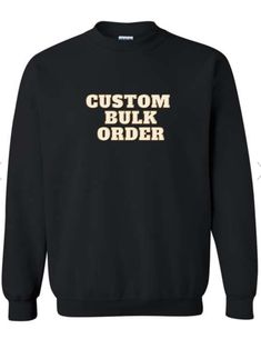 For Bulk custom embroidered sweatshirts, Hoodies, Zip-up, T-shirts, Polo's Please reach out to me for pricing!  Sizing : These sweatshirts are in ADULT sizes. Sizes differ between each manufacturer so we strongly recommend using the measurement chart provided in the picture section to make sure you order the correct size :) Care instructions :  - machine cold wash  - air dry recommended  - do not iron directly on design  - wash sweatshirt separately to ensure embroidery does not get pulled by an Custom Embroidery Long Sleeve Tops For Streetwear, Long Sleeve Tops With Custom Embroidery For Streetwear, Black Crew Sweatshirt With Embroidered Graphics, Streetwear Embroidered Fleece Sweatshirt, Custom Embroidered Crew Neck Hoodie For College, Custom Embroidered Fleece Tops For Streetwear, Streetwear Hoodie With Custom Embroidery Crew Neck, Streetwear Custom Embroidery Crew Neck Hoodie, Black Long Sleeve Sweatshirt With Custom Embroidery