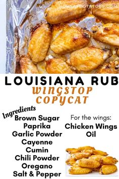 an advertisement for wingstop copycat featuring chicken wings