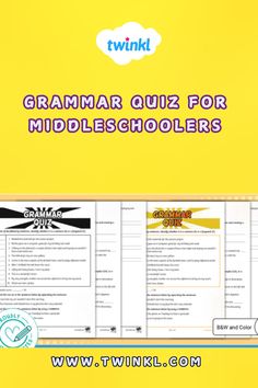 Grammar Quiz for Middleschoolers