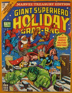 an old comic book cover for giant - hero holiday