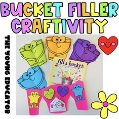 the bucket filler craftivity book is shown