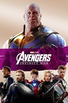 the avengerss movie poster with all their characters in purple and gold colors, including captain america