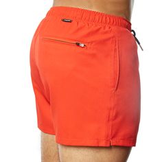 Red swim shorts | Underwear & Beachwear | YUASA – YUASA Menswear Sporty Summer Athletic Shorts With Side Pockets, Sporty Athletic Shorts With Side Pockets For Summer, Summer Nylon Swim Trunks With Side Pockets, Functional Swim Trunks With Drawstring, Functional Nylon Athletic Shorts For Summer, Red Fitted Casual Swim Trunks, Fitted Red Casual Swim Trunks, Casual Fitted Red Swim Trunks, Casual Short Length Swimwear With Side Pockets