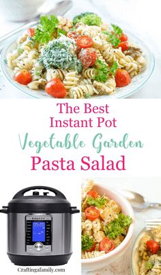 the best instant pot vegetable garden pasta salad