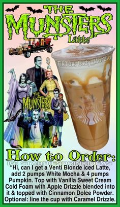 an advertisement for the munchers coffee drink, which is being advertised by customers