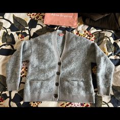 Reposhing This Item I Purchased From @Ustella711. Loved It, But Ready To Rotate For Something New. Questions? Leave A Comment Below! Acne Studios Sweater, Mohair Cardigan, Mohair Wool, Something New, Sweaters & Cardigans, Wool Blend, Cardigans, Gray Color, Acne Studios