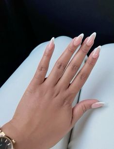 Brown Acrylic Nails, Hello Nails, Simple Gel Nails, Girly Acrylic Nails, French Tip Acrylic Nails, Casual Nails, Simple Acrylic Nails, Short Square Acrylic Nails