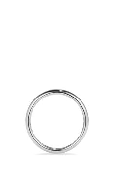 Ring, 6mm width. Cable interior. 18-karat white gold. Imported. White Gold Thick Band Ring Fine Jewelry, Fine Jewelry White Gold Ring With Thick Band, Luxury White Gold Rings With Thick Band, Luxury White Gold Ring With Thick Band, Timeless White Gold Ring With Thick Band, White Gold Diamond Ring With Thick Band, White Gold Dome Promise Ring With Polished Finish, Modern Platinum Jewelry With Halo Design, White Gold Polished Finish Signet Ring