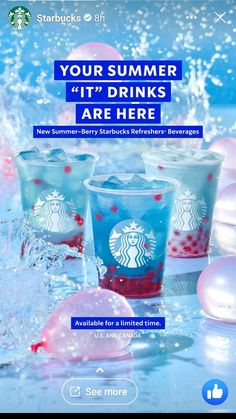 starbucks's summer drinks are here on the app, and it looks like they have been