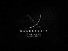 the logo for kalesteesia clothing manufacturing, which has been designed to look like an