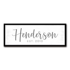 Personalized Family Established Name Signs - Pretty Perfect Studio Established Family Signs, Deep Frame, Last Name Signs, Rustic White, Personalized Wall Art, Personalized Wall, Family Signs, Classic Frame, Custom Quotes