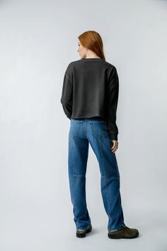 New Arrivals – A M O Cropped Long Sleeve, Black Fits