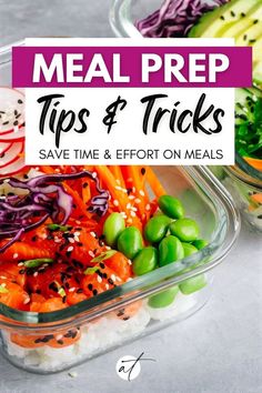 meal prep tips and tricks to save time and effort on meals for the whole week