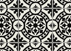 a black and white tile pattern