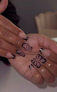 Acrylic Toe Nails, Colored Acrylic Nails, Girly Acrylic Nails, Her Nails, Work Nails, French Acrylic Nails, Short Square Acrylic Nails, Dope Nail Designs, Acrylic Nails Coffin Pink