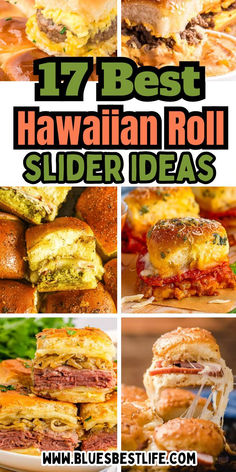 A collection of slider recipes. Hoagie Recipes, Hawaiian Slider Recipe, Hawaiian Roll Sandwiches, Italian Sliders, Sliders Recipes Hawaiian Rolls, Roll Sliders, Hawaiian Sliders, Copycat Food, Slider Recipe