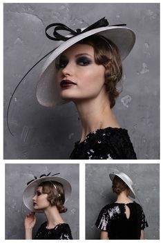 Elegant White Derby Hat With Feather & Bow Exclusive Ladies Headwear by DIVA HATS. Women head accessories for weddings, routs, parties, derby. Ready-to-wear hats that respond to all the latest trends in fashion. Look at your very best, this charming derby hat glorifies your personality and enhances the positivity of your etiquette on all occasions. Whether you are attending a wedding reception, Kentucky derby or visiting any other formal or informal event, it accentuates your style an.. White Derby Hat, Famous Fashion Designers, Hat With Feather, Women Looks, Derby Hats Fascinators, Cloche Hats, Fashion Designers Famous, Hats Summer, Derby Fascinator