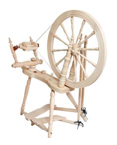 the spinning wheel is made out of wood